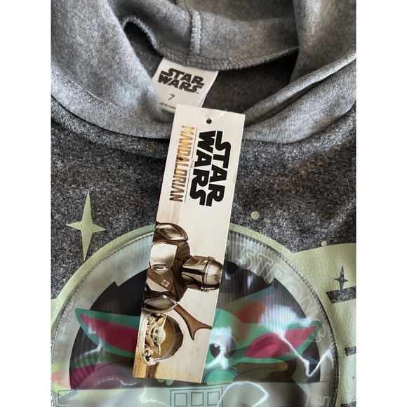 STAR WARS Big Boys' Hoodie and Pants Set Size 7 Grey/Green - Picture 6 of 12
